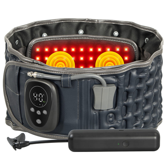 Red Light Therapy Back Decompression Belt with Heat & Massage