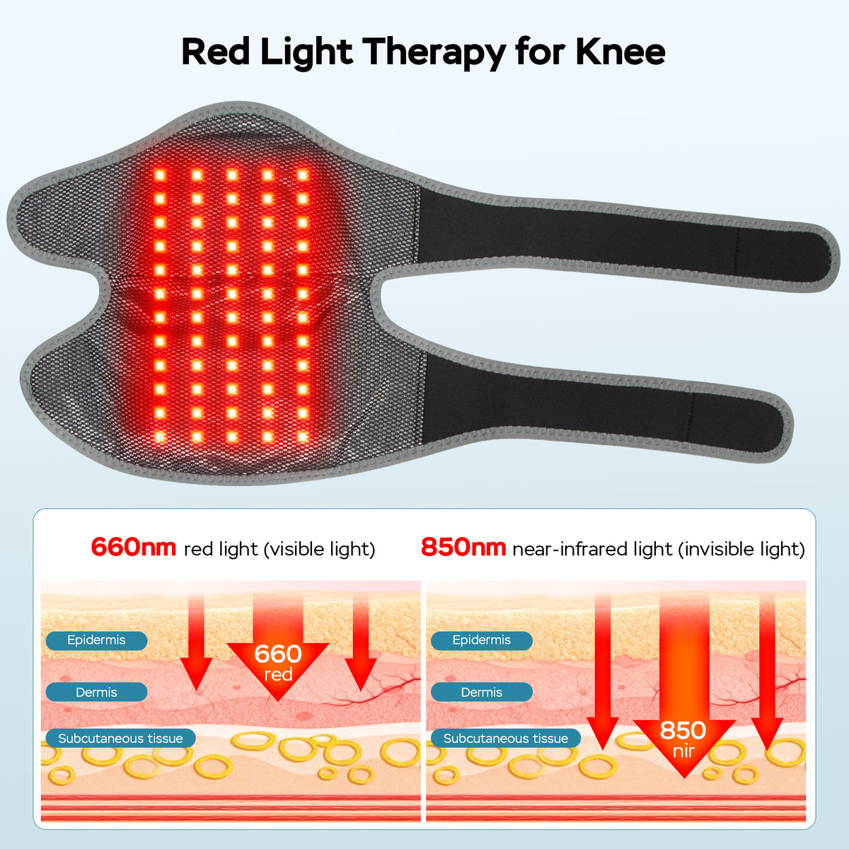 Red Light Knee Massager with Heat & Vibration