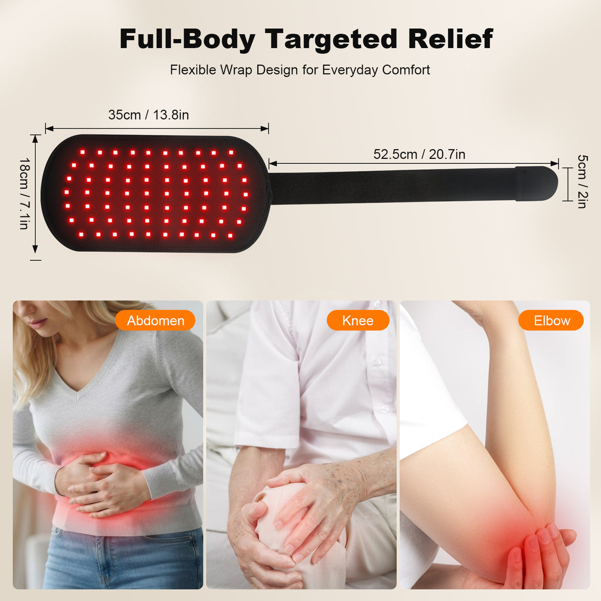 Red Light Therapy Wrap with Adjustable Heat