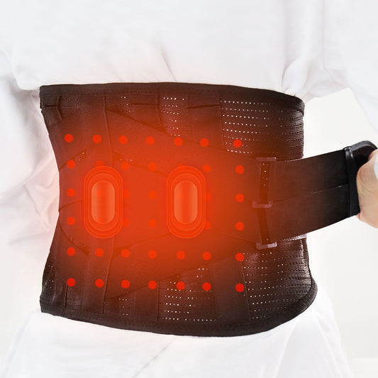 Back Braces by GINEKOO - Breathable Back Support Belt with Heating Pad for Lower Back Pain Relief, Lumbar Support for Men and Women for Herniated Discs, Sciatica